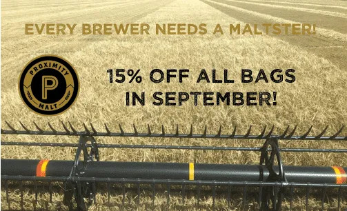 Maltster 15% September discount